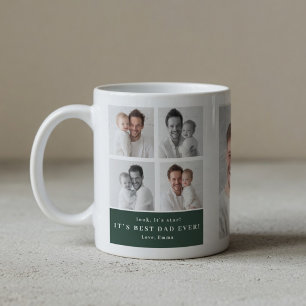 Bester Papa überhaupt personalisierte Fotocollage Kaffeetasse
