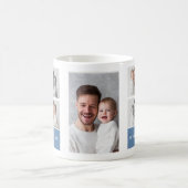 Bester Papa überhaupt Personalisierte Fotocollage Kaffeetasse (Mittel)