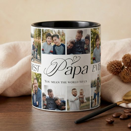 Bester Papa überhaupt Personalisierte Fotocollage  Tasse