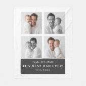 Bester Papa überhaupt Personalisierte Fotodecke | Fleecedecke (Vorderseite)