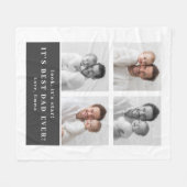 Bester Papa überhaupt Personalisierte Fotodecke | Fleecedecke (Vorderseite (Horizontal))