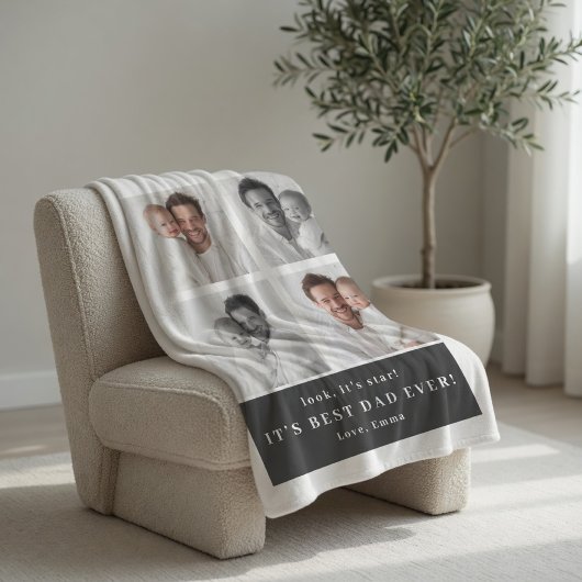 Bester Papa überhaupt Personalisierte Fotodecke | Fleecedecke