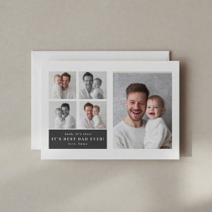 Bester Papa überhaupt Personalisierte Fotokarte    Feiertagskarte