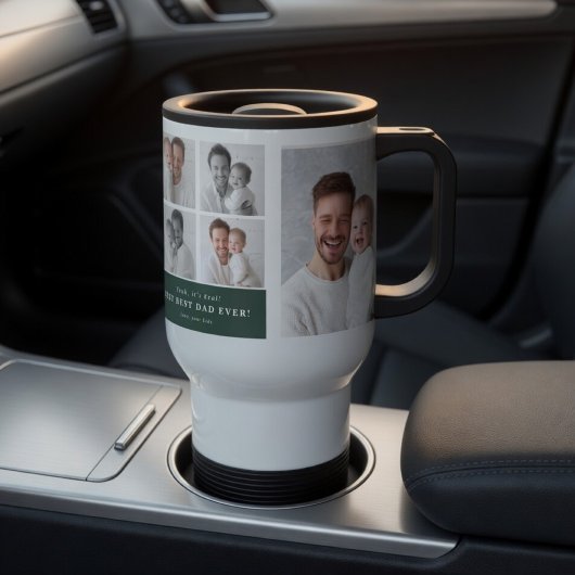 Bester Papa überhaupt Personalisiertes Foto Reisebecher