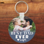 Bester Papa überhaupt Personalisiertes Foto Schlüsselanhänger (Vorderseite)