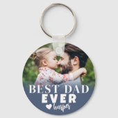 Bester Papa überhaupt Personalisiertes Foto Schlüsselanhänger (Rückseite)