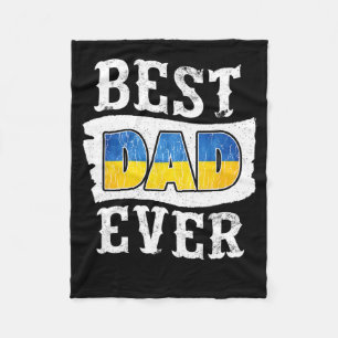 Bester Papa überhaupt Ukrainische Flagge zum Vater Fleecedecke