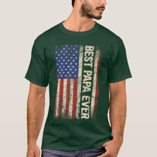 Bester Papa überhaupt US-amerikanische Flagge Gesc T-Shirt