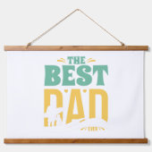 Bester Papa überhaupt Wandteppich Mit Holzrahmen (Vorderseite)