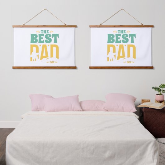 Bester Papa überhaupt Wandteppich Mit Holzrahmen (Schlafzimmer)