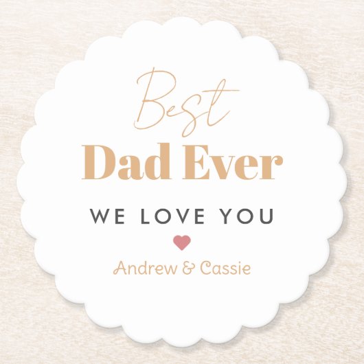 Bester Papa Untersetzer (Vorderseite)