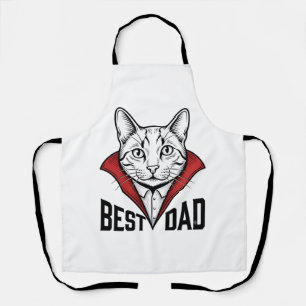 Bester Papa Vampir Katze Vintage Gravur Design_1 Schürze