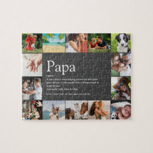 Bester Papa Vater Definition 14 Foto-Spaß Grau Puzzle