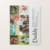 Bester Papa, Vater, Vater Definition 6 FotoCollage Puzzle (Vertikal)