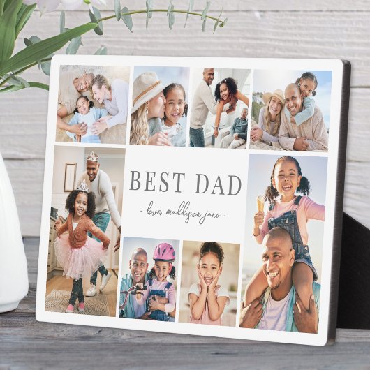Bester Papa Vatertag Fotocollage Fotoplatte