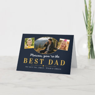 Bester Papa Vatertagsgeschenk von Kindern Foto  Feiertagskarte