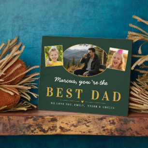 Bester Papa Vatertagsgeschenk von Kindern Foto Fotoplatte