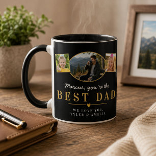 Bester Papa Vatertagsgeschenk von Kindern Foto  Tasse