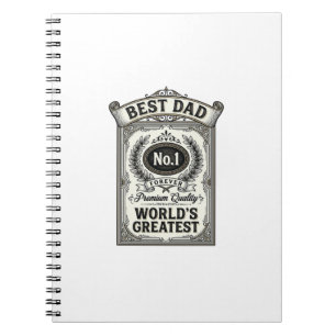 Bester Papa Vintage-Gravur Vatertag Notizblock