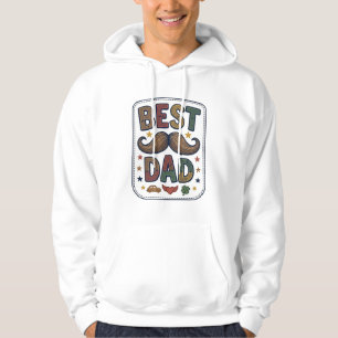 Bester Papa Vintage Schnurrbart Vektor Vater Desig Hoodie