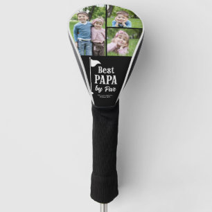 Bester Papa von Par 3 Fotos Golf Flagge Personalis Headcover