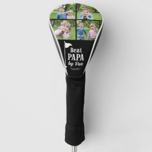 Bester Papa von Par 4 Fotos Golf Flagge Personalis Headcover