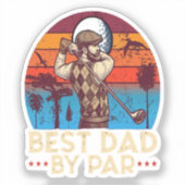 Bester Papa von Par Aufkleber (Vorderseite)