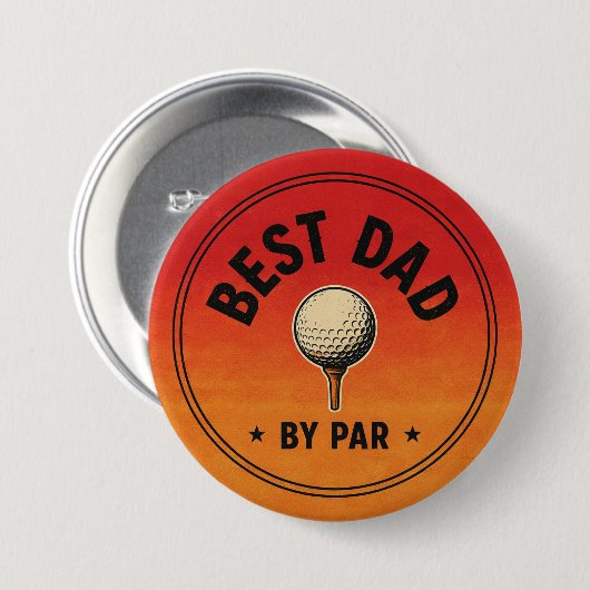 Bester Papa von Par Button (Vorne & Hinten)