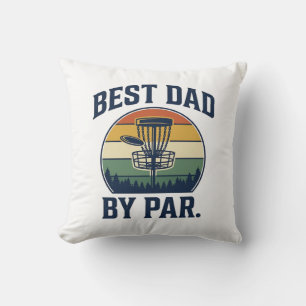 Bester Papa von Par Disc Golf Vintage-Sunset-Desig Kissen