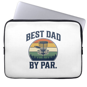 Bester Papa von Par Disc Golf Vintage-Sunset-Desig Laptopschutzhülle