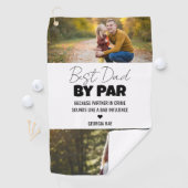 Bester Papa Von Par Frohen Vatertag Golfhandtuch (Insitu)