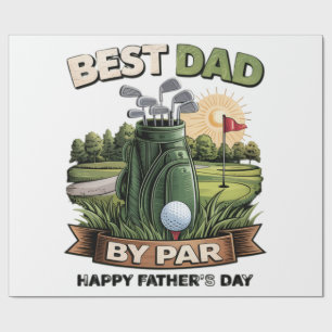 Bester Papa von Par Golf-Vater Lustig Geschenkpapier