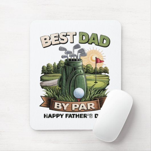 Bester Papa von Par Golf-Vater Lustig Mousepad (Mit Mouse)