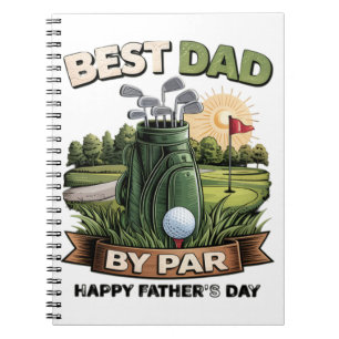 Bester Papa von Par Golf-Vater Lustig Notizblock