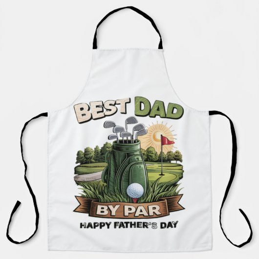 Bester Papa von Par Golf-Vater Lustig Schürze (Vorderseite)