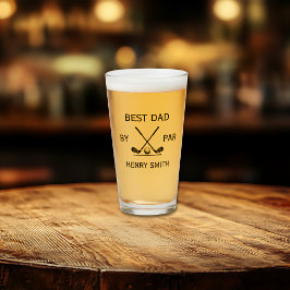 Bester Papa von Par Golf Vatertag Daddy-Geschenk Glas