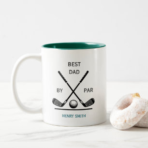 Bester Papa von Par Golf zum Vatertag Daddy-Gesche Zweifarbige Tasse