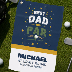 Bester Papa Von Par Moderner Vatertag Wir Lieben D Golfhandtuch