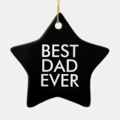 Bester Papa | Weihnachtsgeschenkidee Keramik Ornament (Vorne)