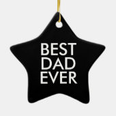 Bester Papa | Weihnachtsgeschenkidee Keramik Ornament (Hinten)
