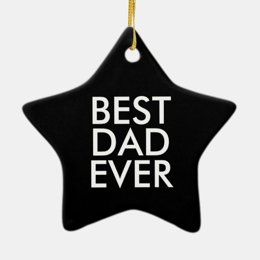 Bester Papa | Weihnachtsgeschenkidee Keramik Ornament (Hinten)