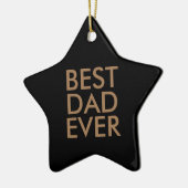 Bester Papa | Weihnachtsgeschenkidee Keramik Ornament (Links)