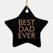 Bester Papa | Weihnachtsgeschenkidee Keramik Ornament (Hinten)