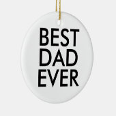 Bester Papa | Weihnachtsgeschenkidee Keramik Ornament (Rechts)