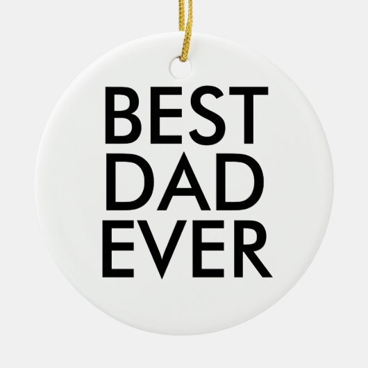 Bester Papa | Weihnachtsgeschenkidee Keramik Ornament (Vorne)