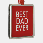 Bester Papa | Weihnachtsgeschenkidee Ornament Aus Metall (Rechts)
