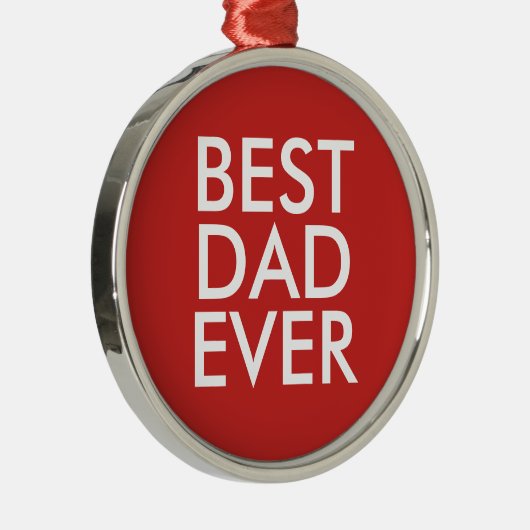 Bester Papa | Weihnachtsgeschenkidee Ornament Aus Metall (Rechts)