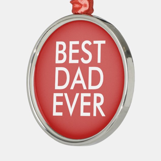Bester Papa | Weihnachtsgeschenkidee Ornament Aus Metall (Links)