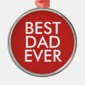 Bester Papa | Weihnachtsgeschenkidee Ornament Aus Metall (Vorne)