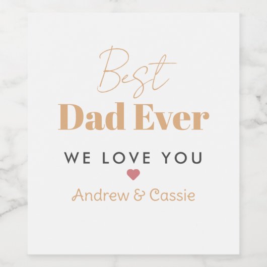 Bester Papa Weinetikett (Einzelnes Label)